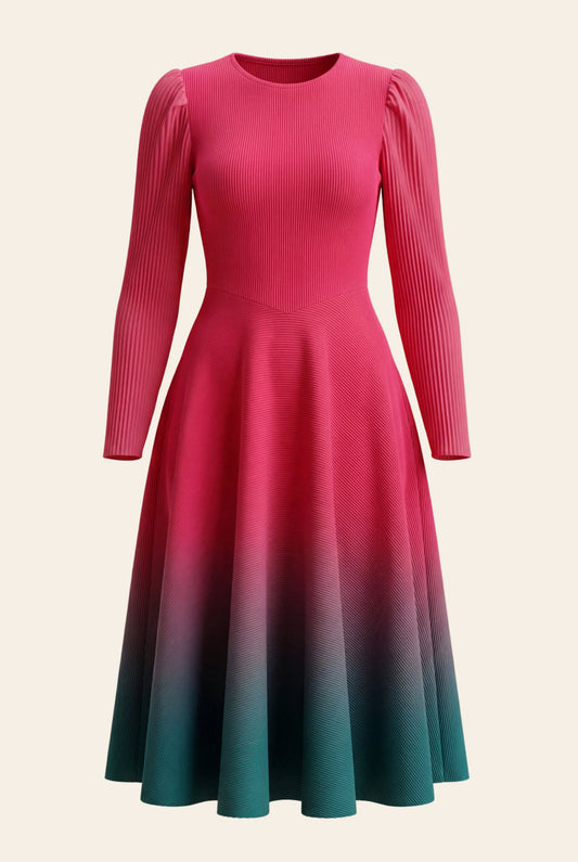 camilla bouncy midi dress - shiny crimson