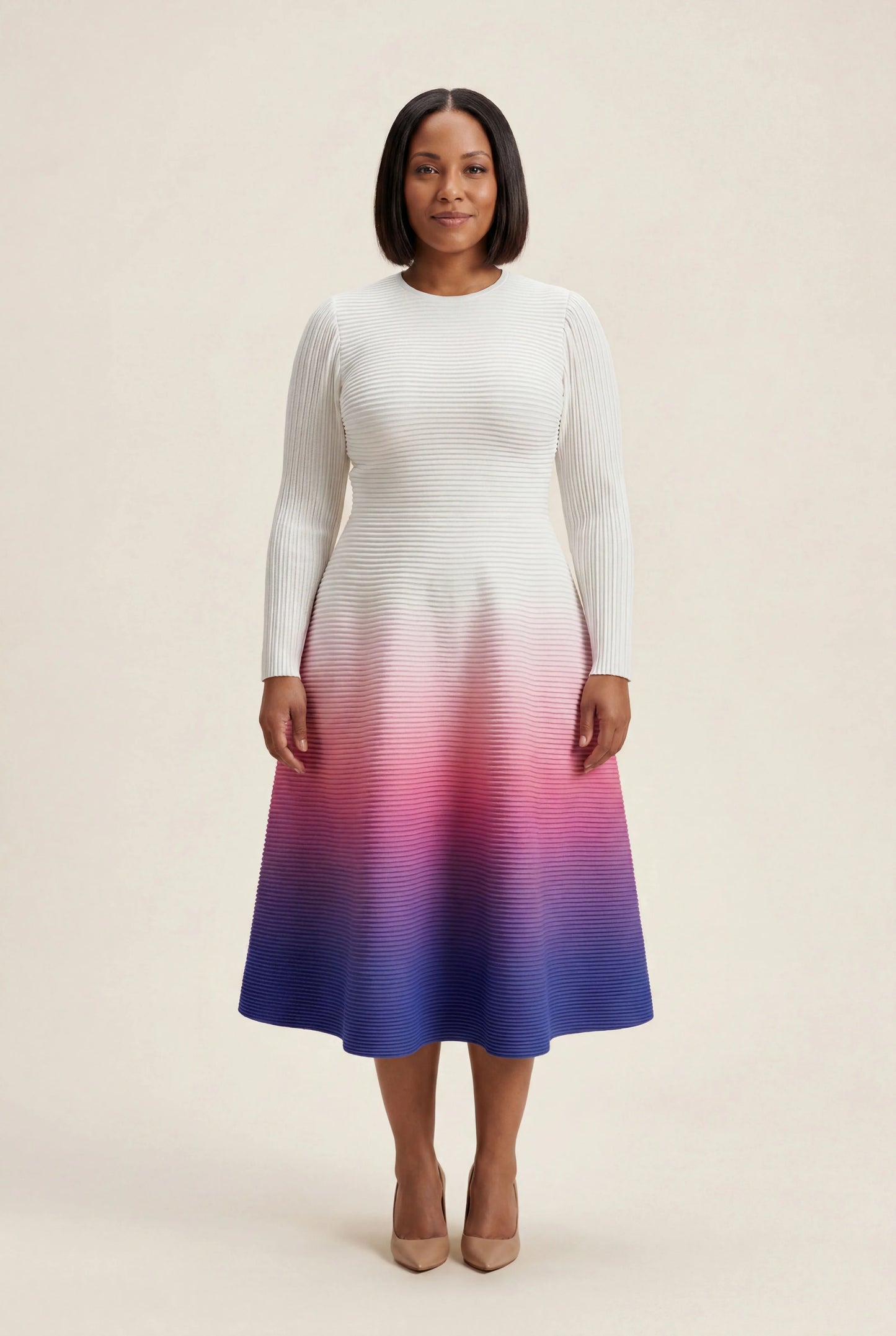 camilla bouncy midi dress - white summer