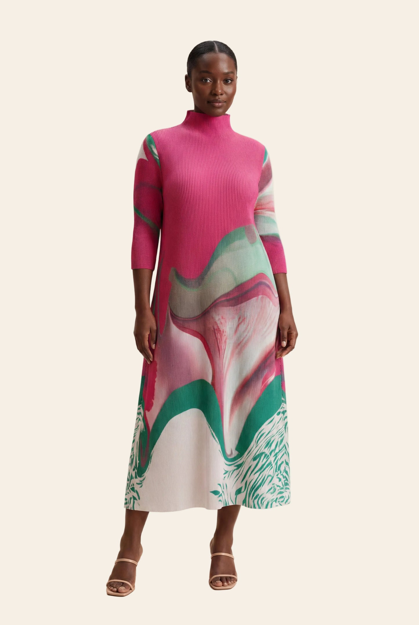 alora bouncy bodycon dress - dream marble